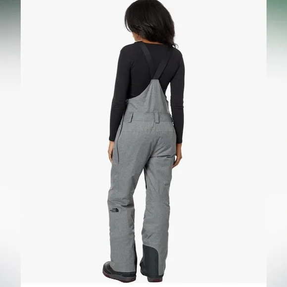 🦋THE NORTH FACE Freedom Insulated Bib Womens Pants Medium Grey Heather SzLarge - Picture 12 of 14